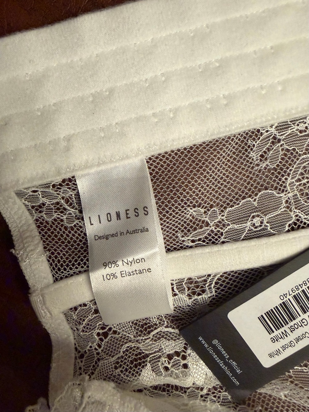 NWT Lioness “Some Like It Hot” Lace Corset Top in Ghost White - Picture 7 of 7